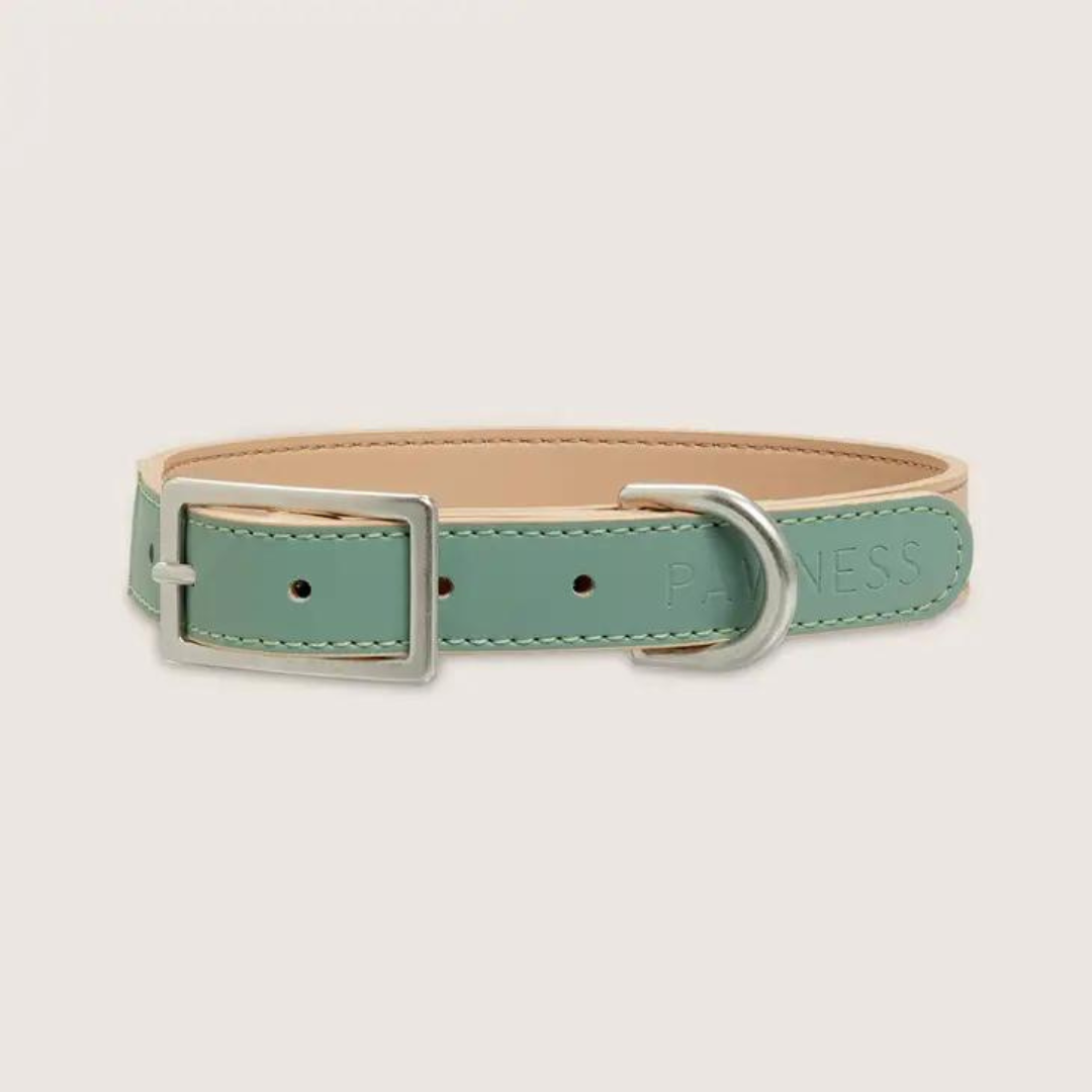 Collar Cuero Vegano - Esmeralda
